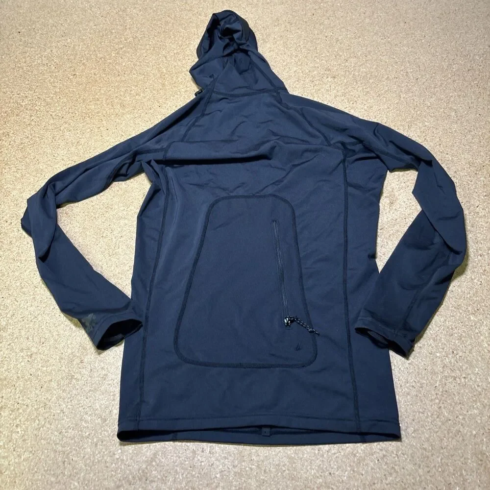 Patagonia Hooded Rash Guard Black Men’s Size Small R0 UPF 50 Surf F2